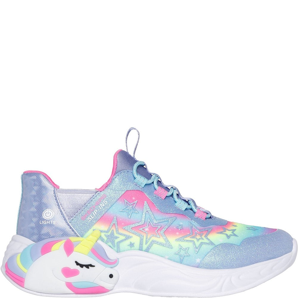 Girls' Skechers Unicorn Dreams Starry Lite Trainer