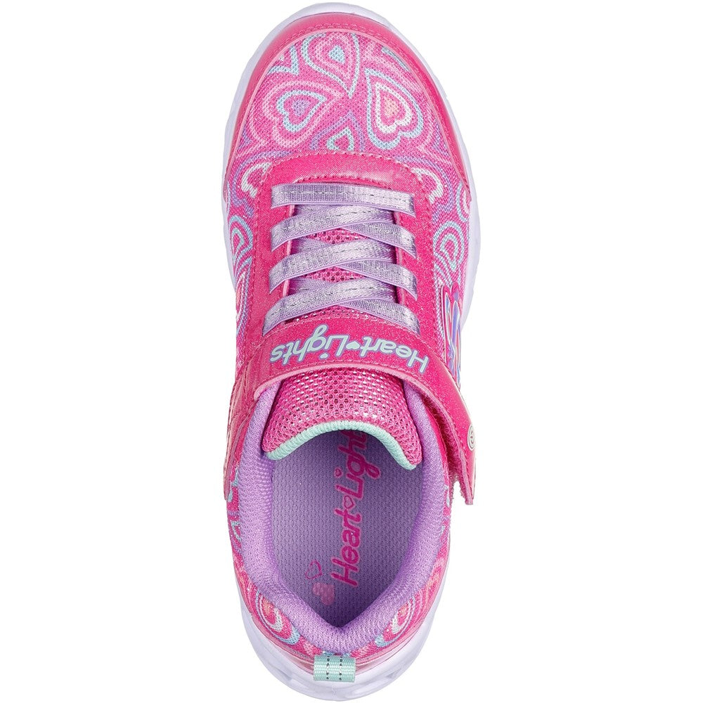 Girls' Skechers Heart Lights Boogie Love Trainers