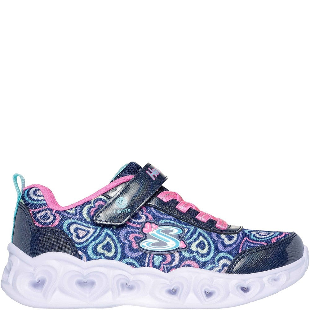Girls' Skechers Heart Lights Boogie Love Trainers