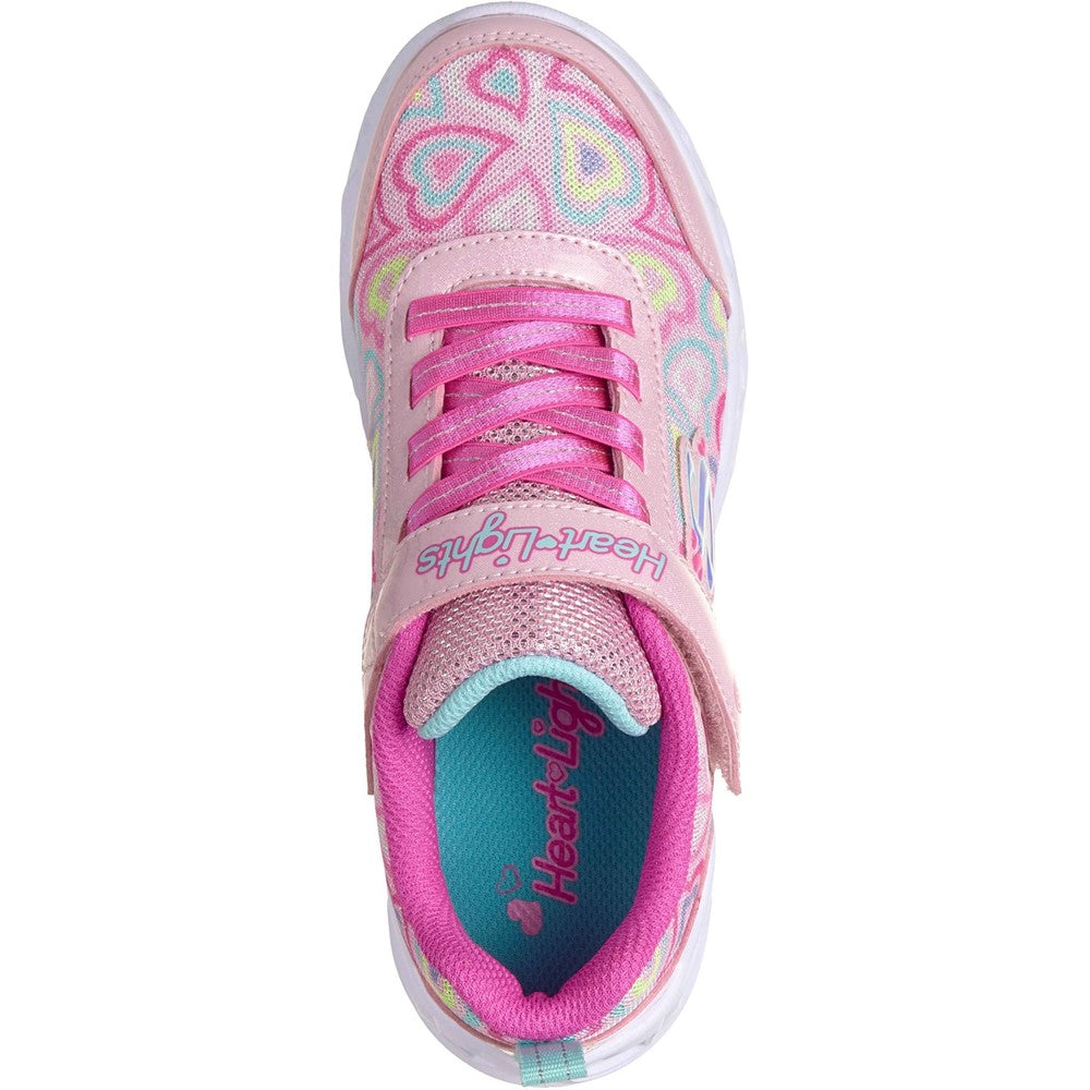 Girls' Skechers Heart Lights Boogie Love Trainers