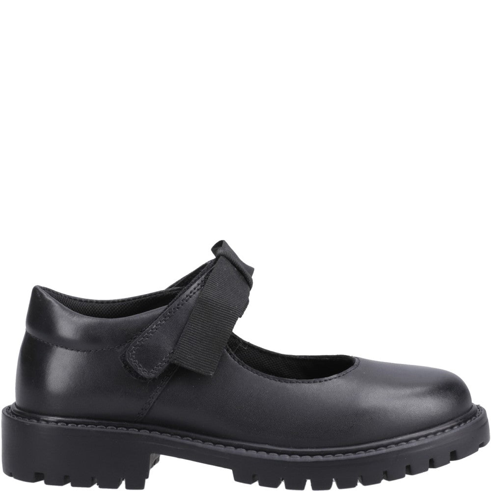 Girls' Hush Puppies Astrid Bow Senior XL School Shoes
