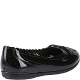 Girls' Hush Puppies Lillie Ballerina Patent Junior School Shoes