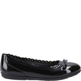 Girls' Hush Puppies Lillie Ballerina Patent Junior School Shoes