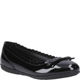 Girls' Hush Puppies Lillie Ballerina Patent Junior School Shoes