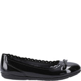 Girls' Hush Puppies Lillie Ballerina Patent Junior School Shoes