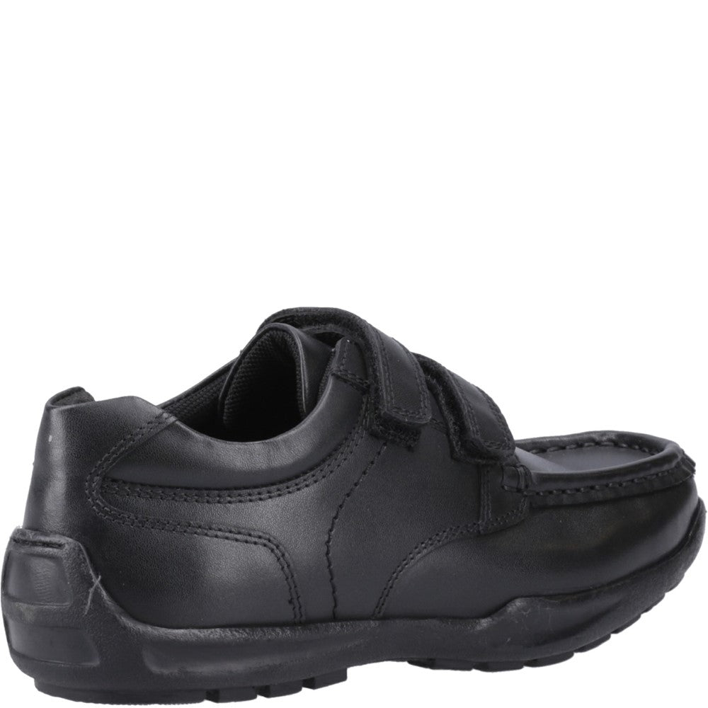 Boys' Hush Puppies Maddox Touch Fastening Senior XL School Shoes