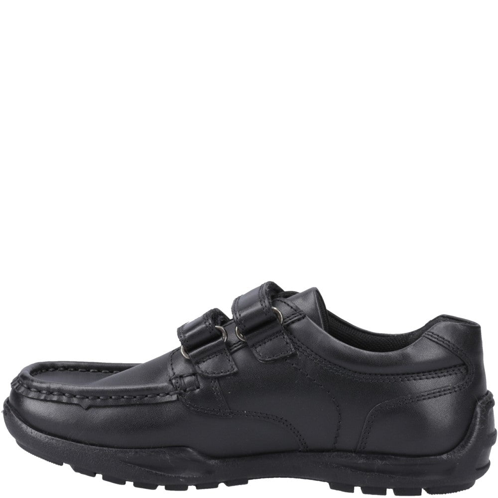 Boys' Hush Puppies Maddox Touch Fastening Senior XL School Shoes