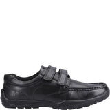 Boys' Hush Puppies Maddox Touch Fastening Senior XL School Shoes