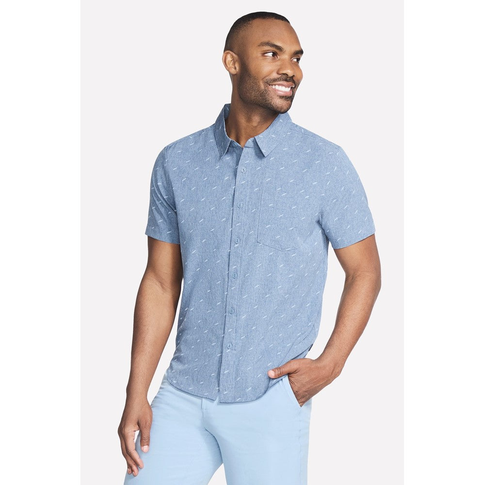 Men's Skechers GO WALK Air Printed Short Sleeve Shirt