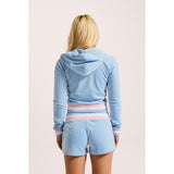 Women's Juicy Couture Velour Cropped Stripe Hoodie