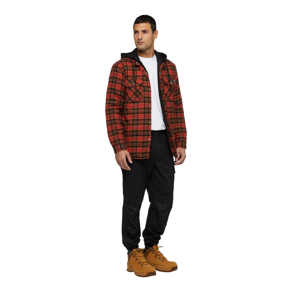 Men's Dickies Fleece Hooded Flannel Shirt