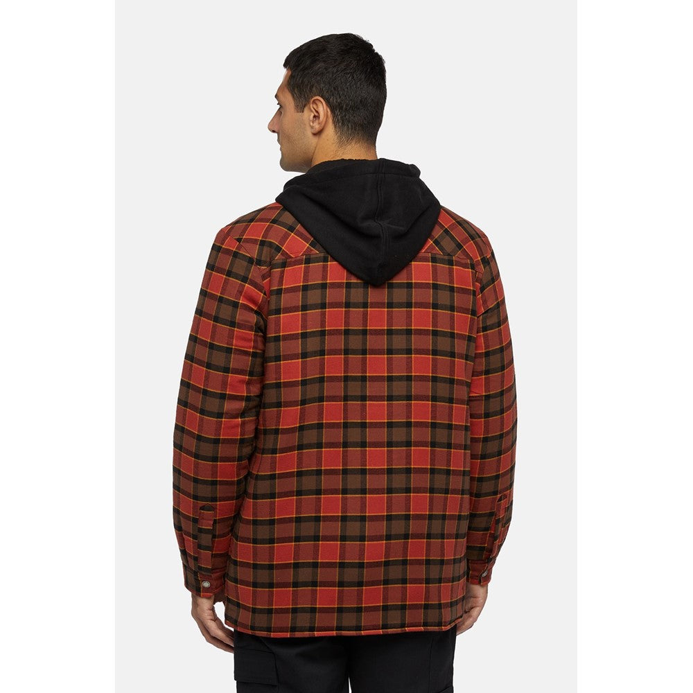 Men's Dickies Fleece Hooded Flannel Shirt