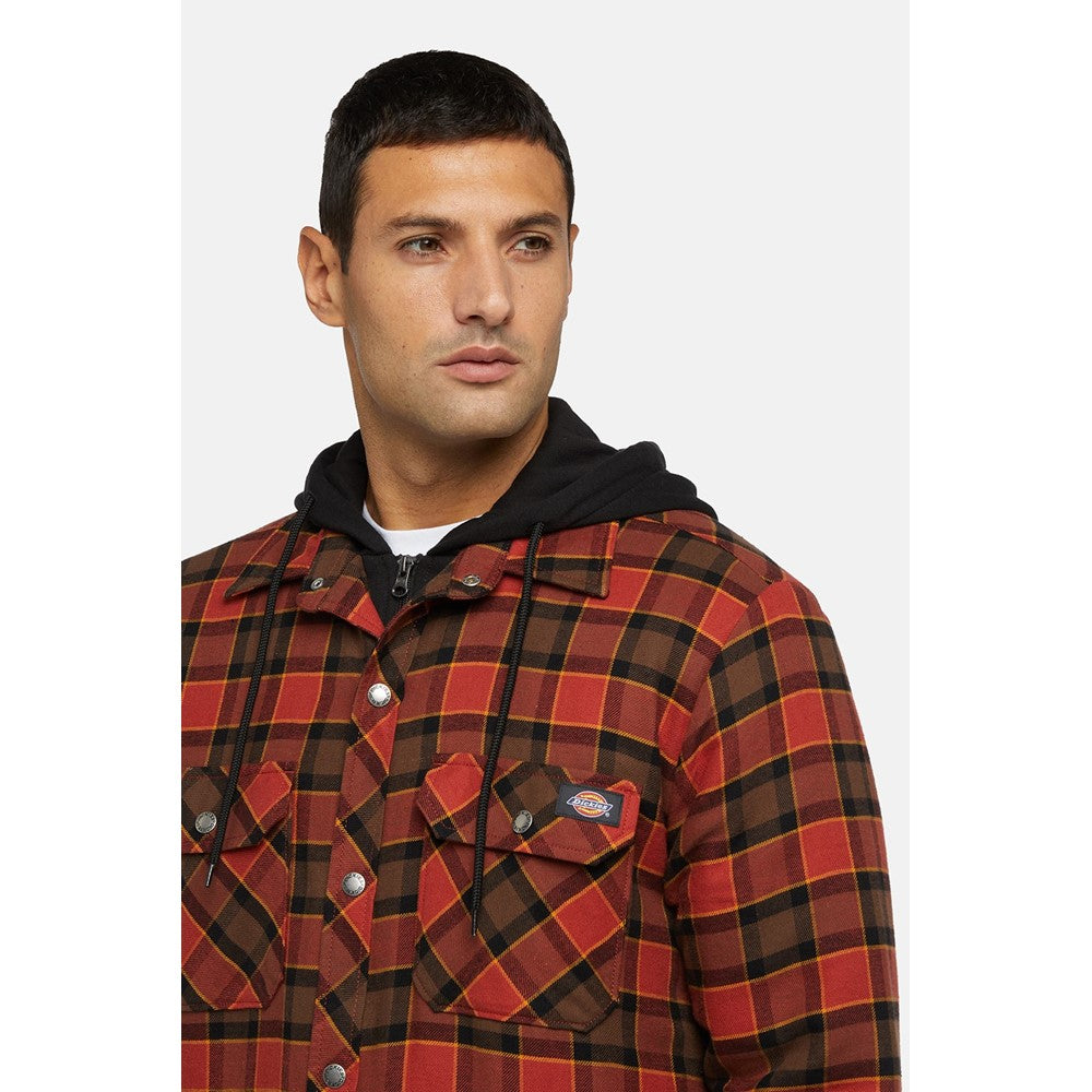 Men's Dickies Fleece Hooded Flannel Shirt