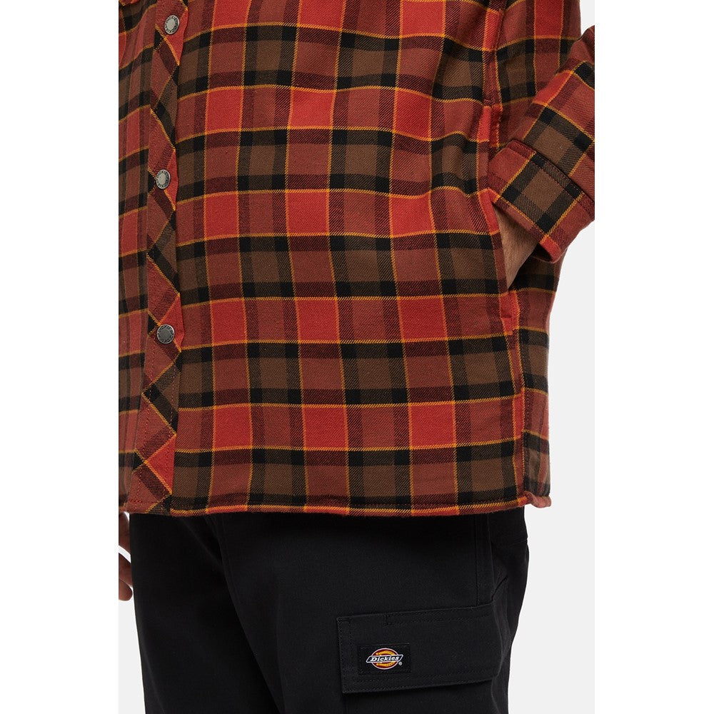 Men's Dickies Fleece Hooded Flannel Shirt