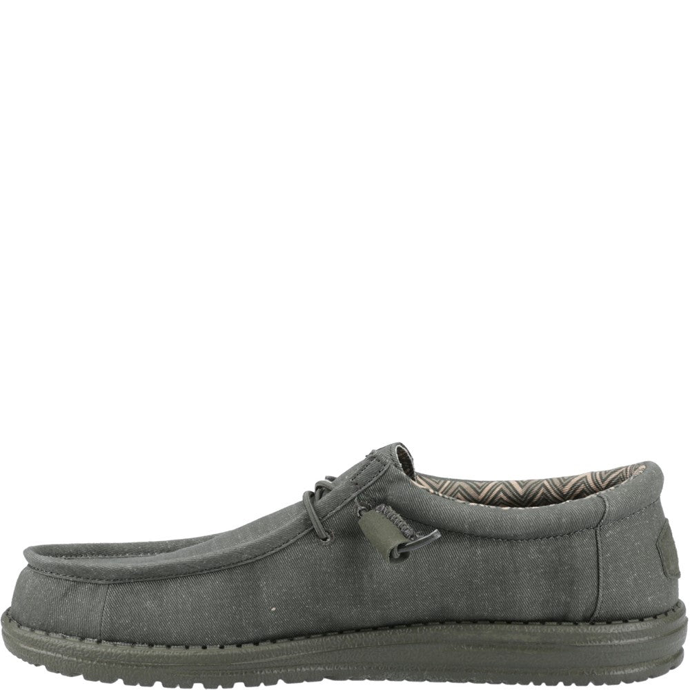 Men s HEYDUDE Wally Stretch Canvas Slip On Shoe Green FreemanHardy Willis men-s-heydude-wally-stretch-canvas-slip-on-shoe-green-freemanhardy-willis