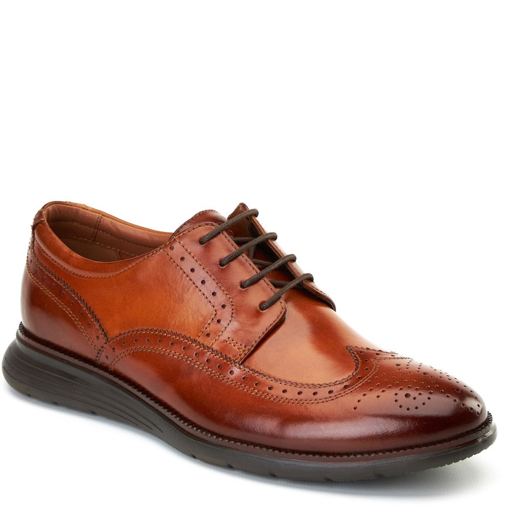 Men's Base London Flight 25 Brogue Shoe Tan FreemanHardy&Willis