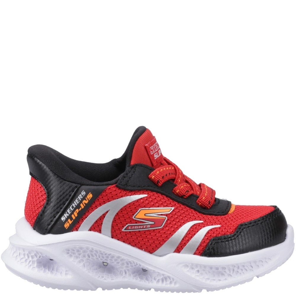 Boys' Skechers Meteor-Lights Brisk-Beams Trainers