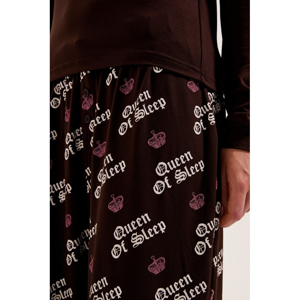 Women's Juicy Couture Queen Of Sleep Ls Pyjama Set