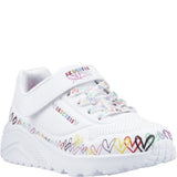 Girls' Skechers Uno Lite Heart Craze Trainers