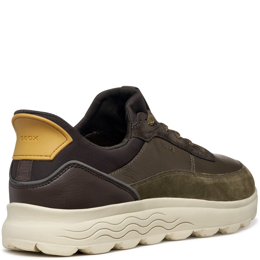 Men's Geox U SPHERICA PLUS SNEAKERS Green FreemanHardy&Willis