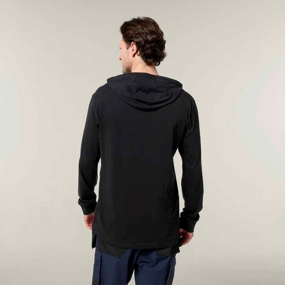 Men's Hard Yakka Hooded Long Sleeve Tee