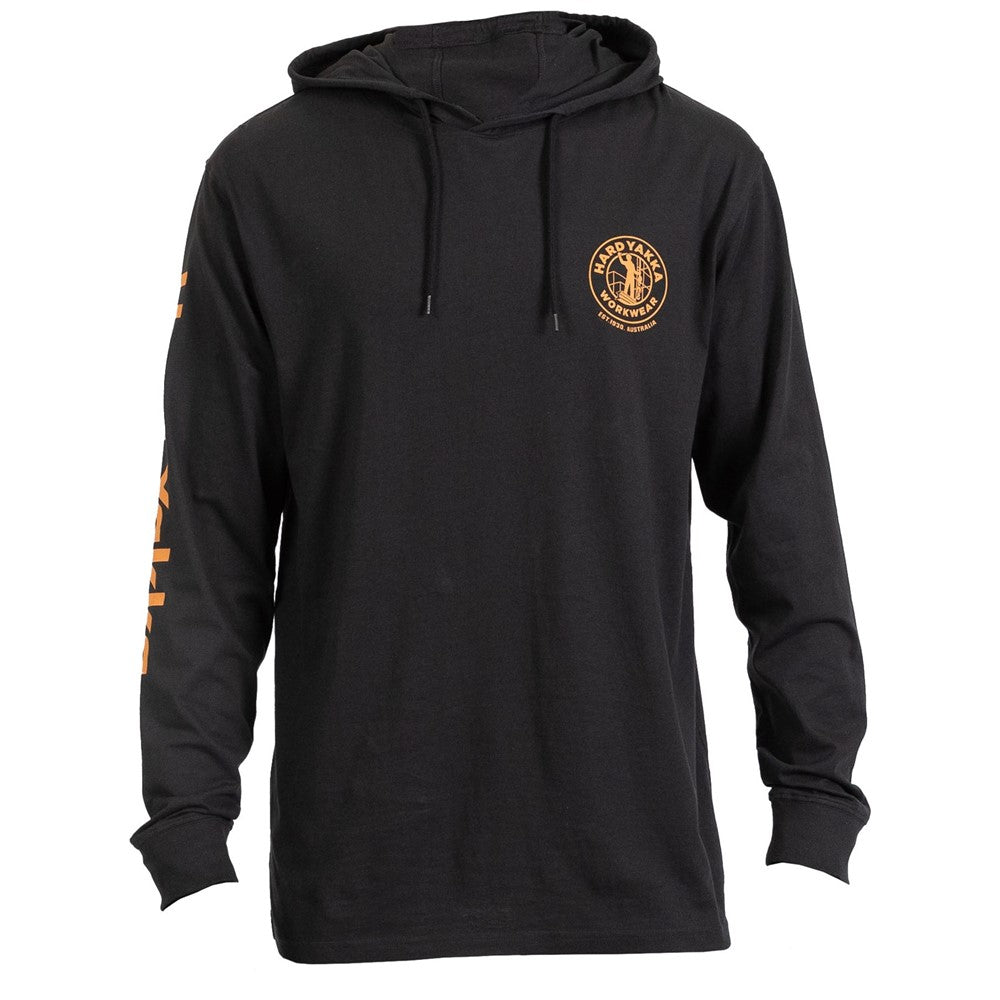 Men's Hard Yakka Hooded Long Sleeve Tee