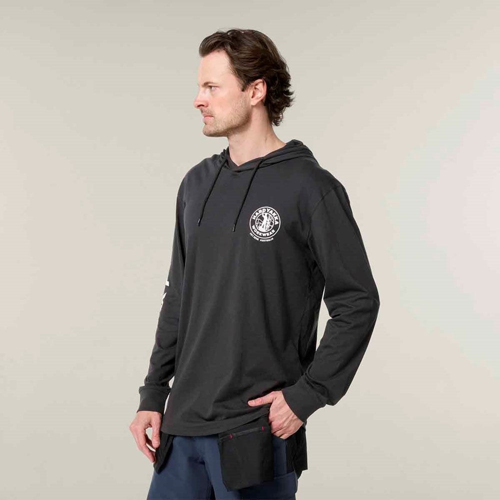 Men's Hard Yakka Hooded Long Sleeve Tee