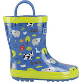Kids Cotswold Puddle Waterproof Pull On Wellington Boots