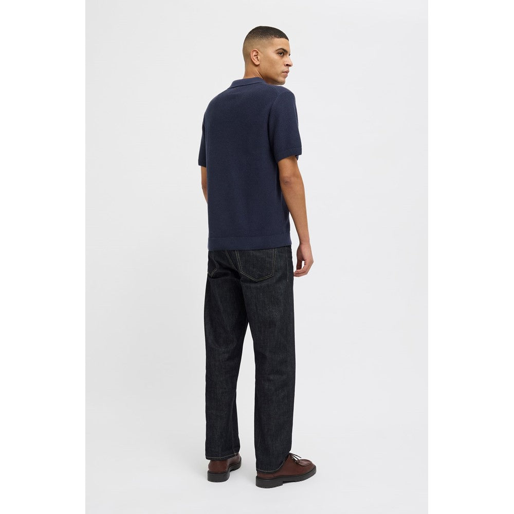 Men's Jack & Jones Easton Premium split neck knitted polo