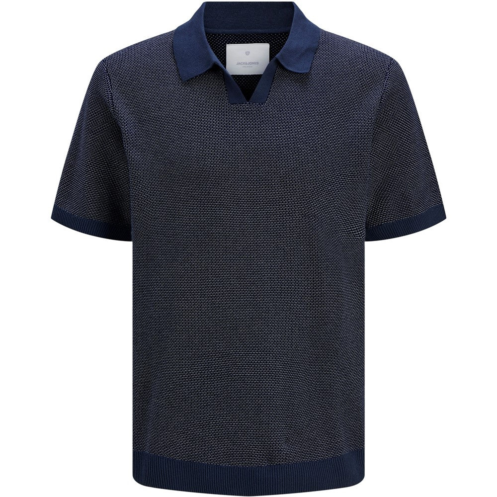 Men's Jack & Jones Easton Premium split neck knitted polo