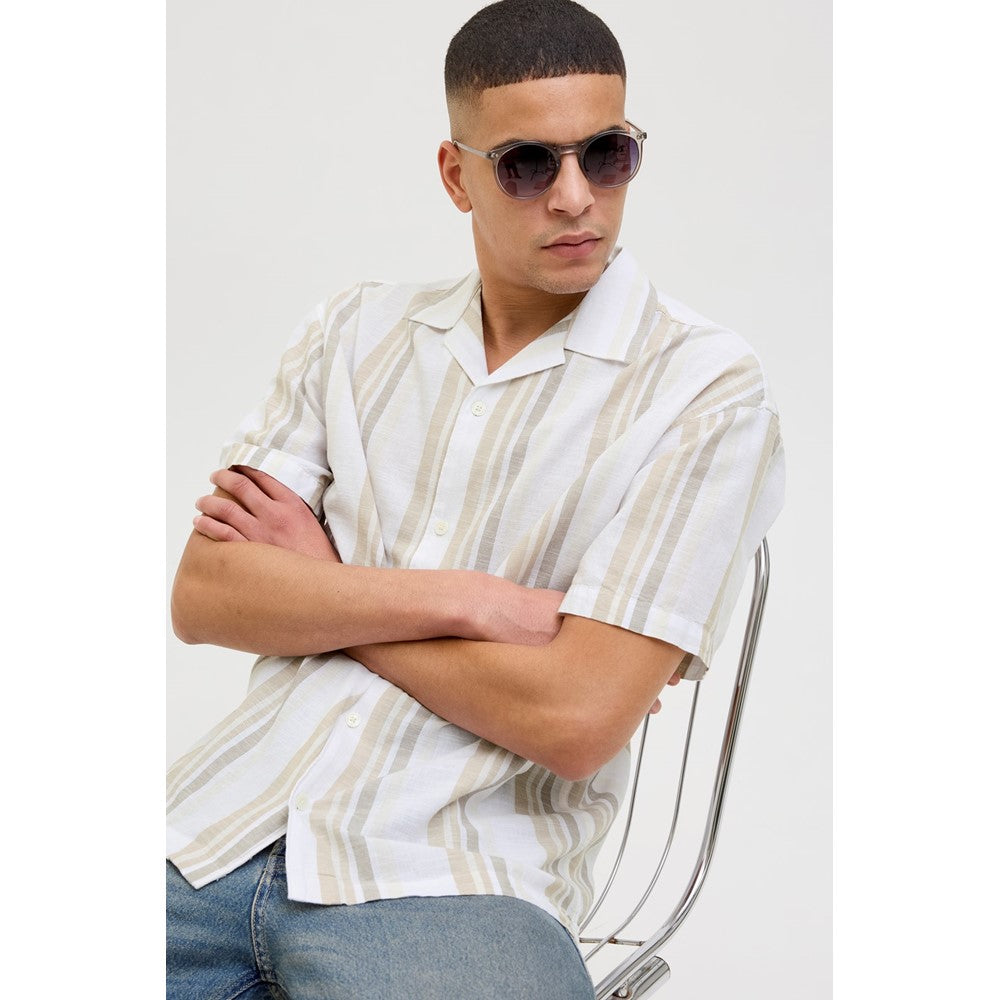 Men's Jack & Jones Premium Revere Collar Linen Shirt