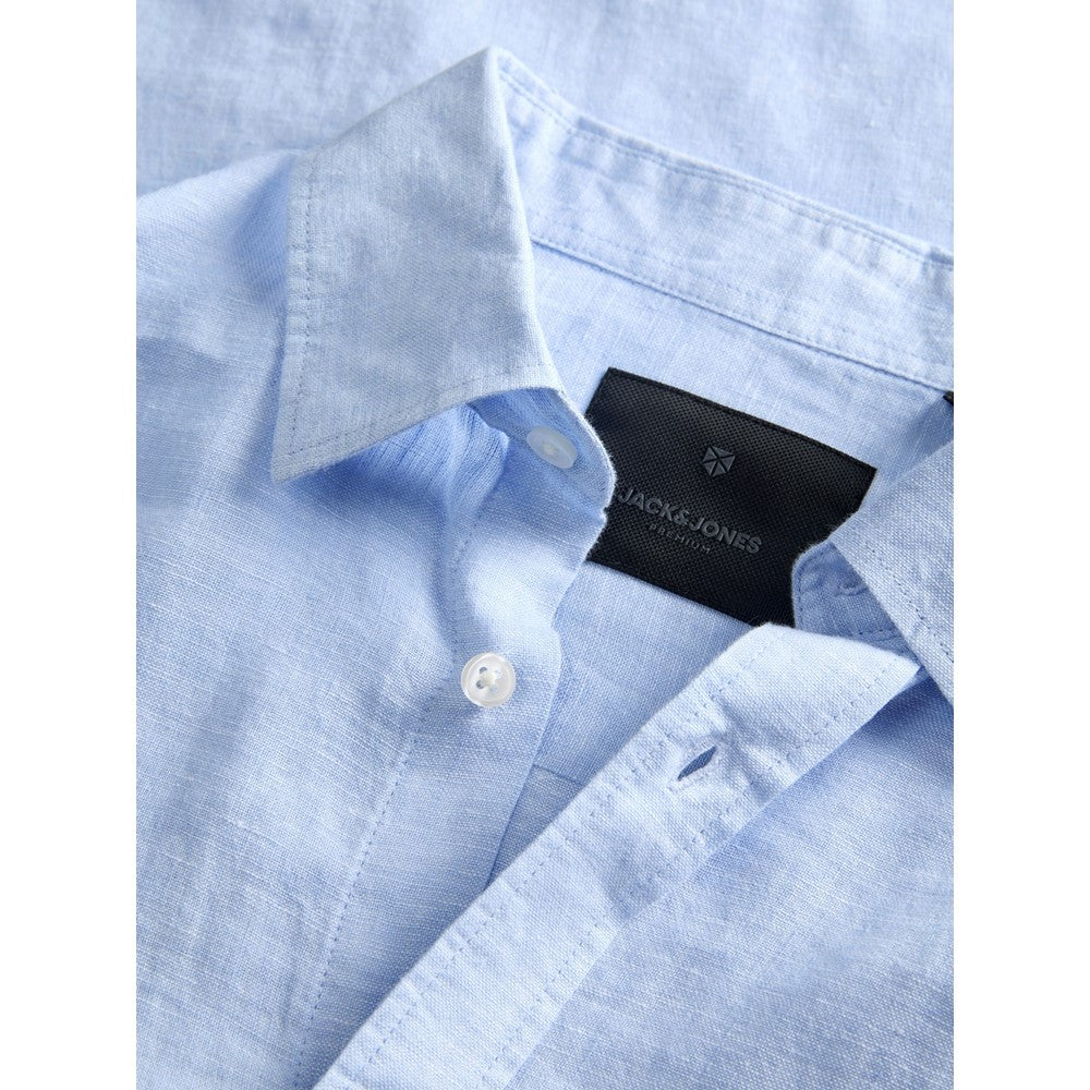 Men's Jack & Jones Jack & Jones linen shirt in Light Blue