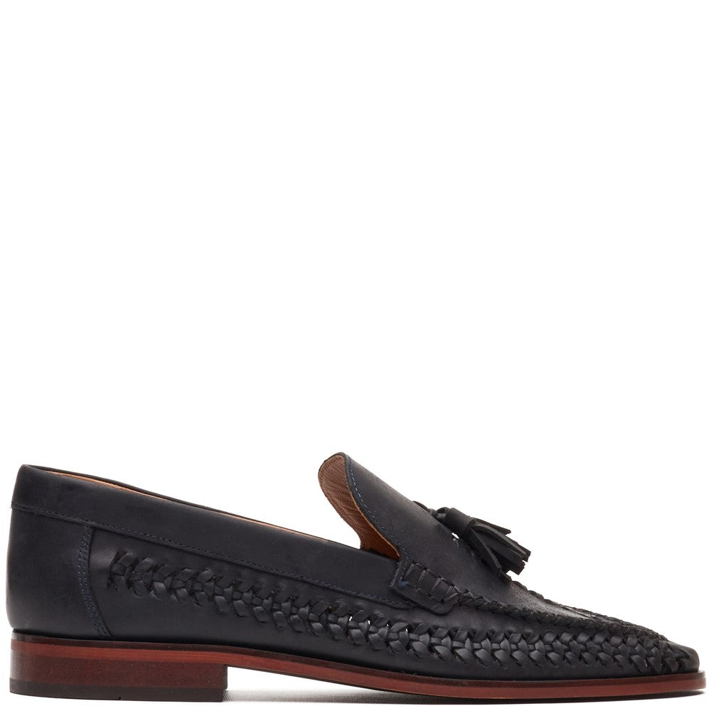 Men's Base London Bracken Leather Weave Loafer