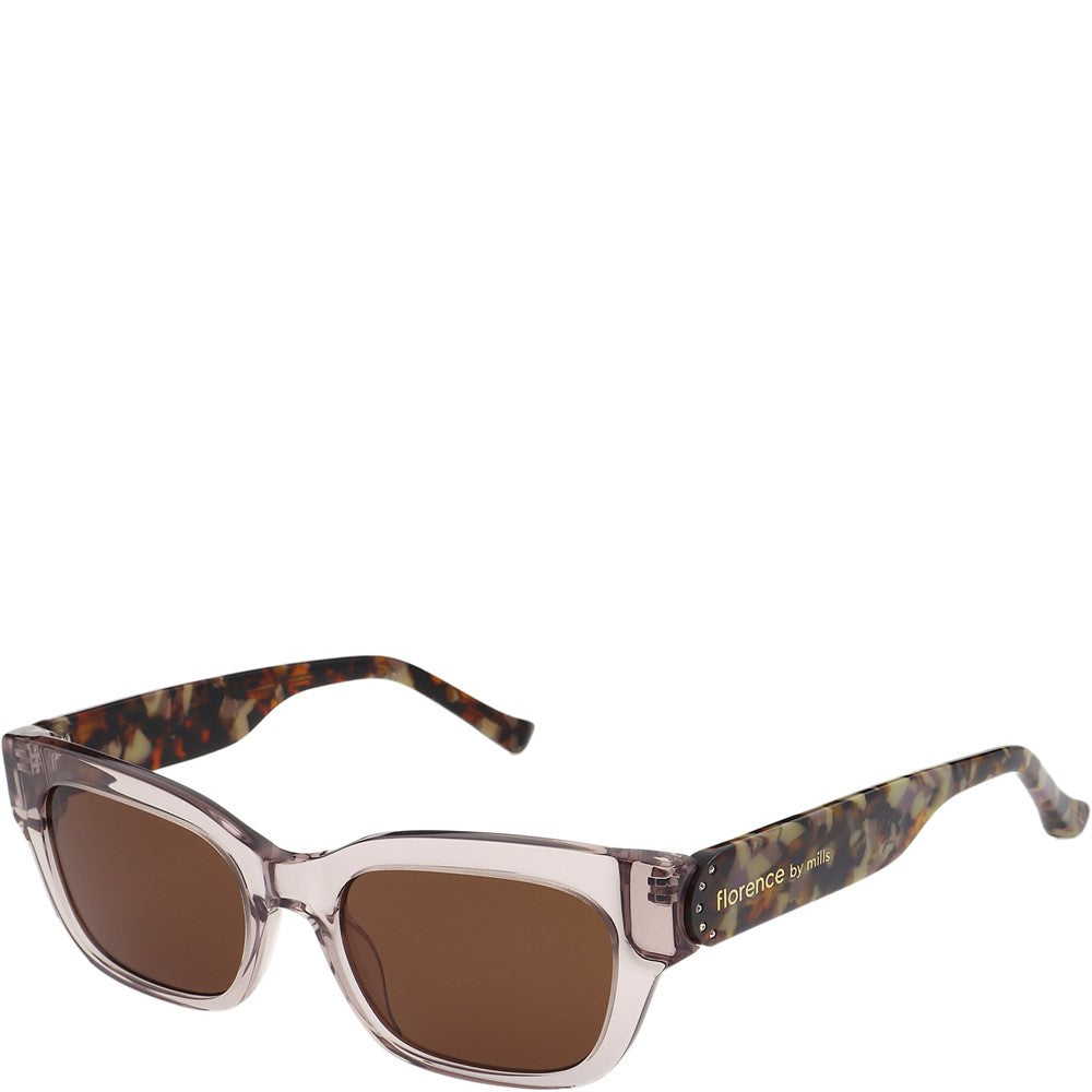 Women's Florence By Mills Classic Nude Transparent Sunglasses