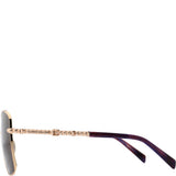 Women's Karen Millen Rose Gold Metal Sunglasses