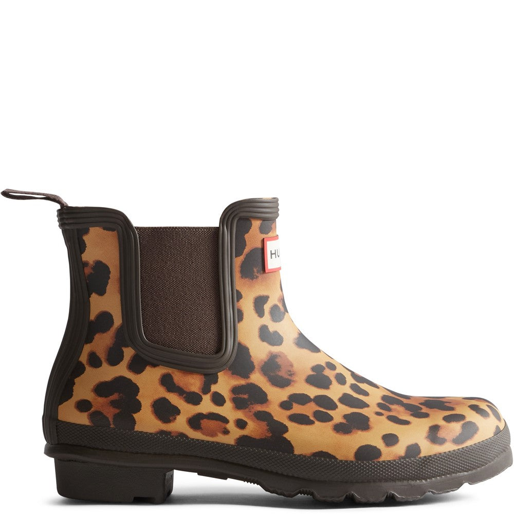Women's Hunter Original Chelsea Leopard Print Boot