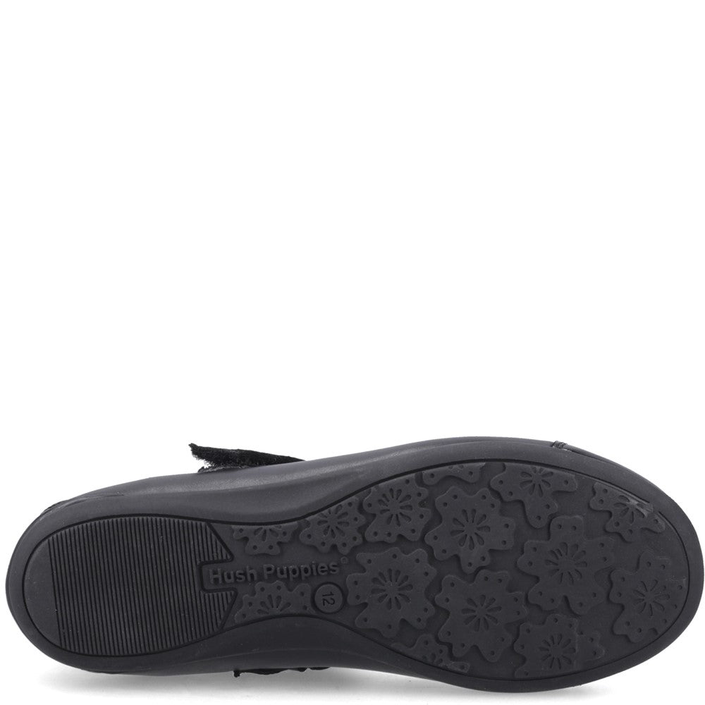 Girls' Hush Puppies Lottie Ballerina Junior School Shoes