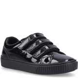 Girls' Hush Puppies Elsie Touch Fastening Junior School Shoes