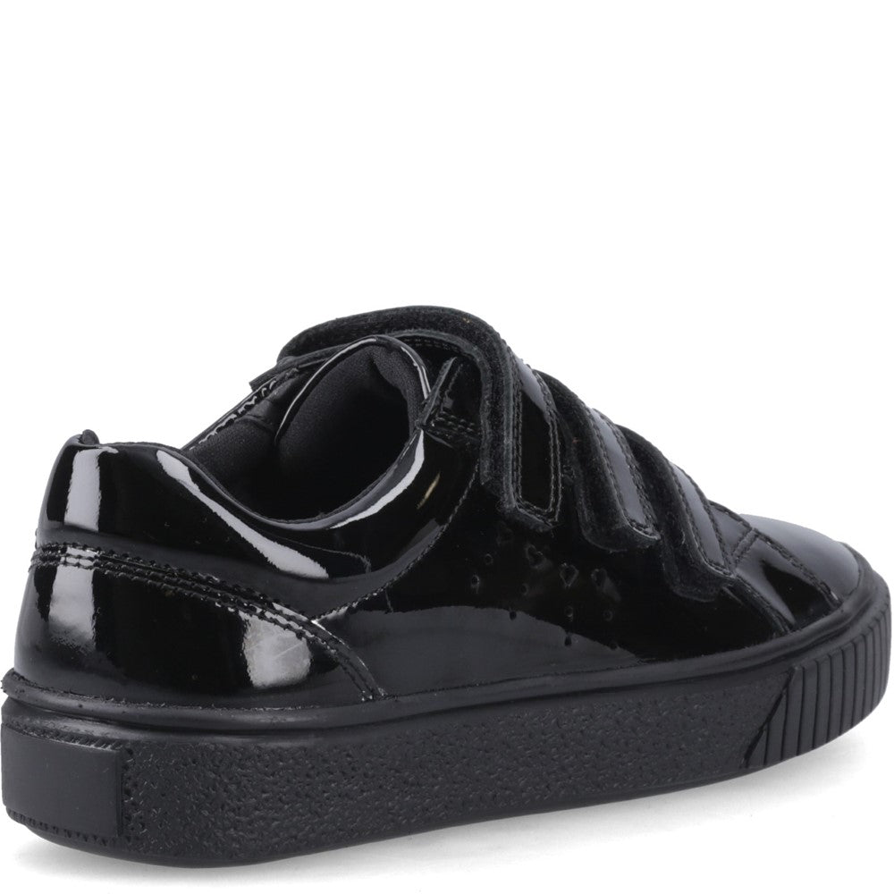 Girls' Hush Puppies Elsie Touch Fastening Junior School Shoes