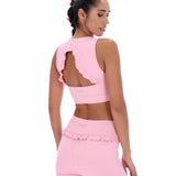 Women's Ted Baker Sport ARIA Ruffle Yoga Bra