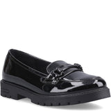 Girls' Hush Puppies Hazel Snaffle Patent Senior School Shoes