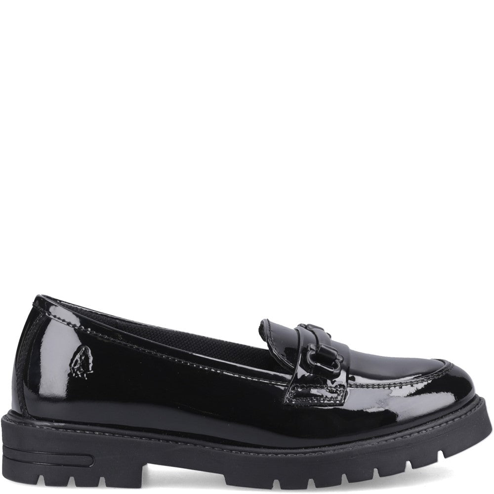 Girls' Hush Puppies Hazel Snaffle Patent Senior School Shoes