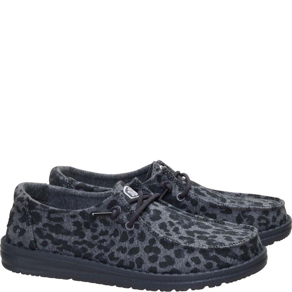 Women's HEYDUDE Wendy Stretch Jersey Leopard Slip on Shoes