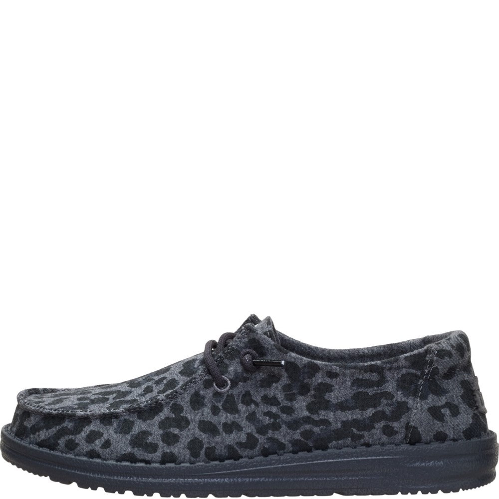 Women's HEYDUDE Wendy Stretch Jersey Leopard Slip on Shoes