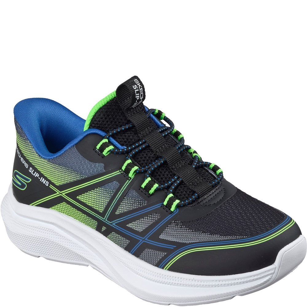 Boys' Skechers Microspec Velocity-Grid Shift Trainers