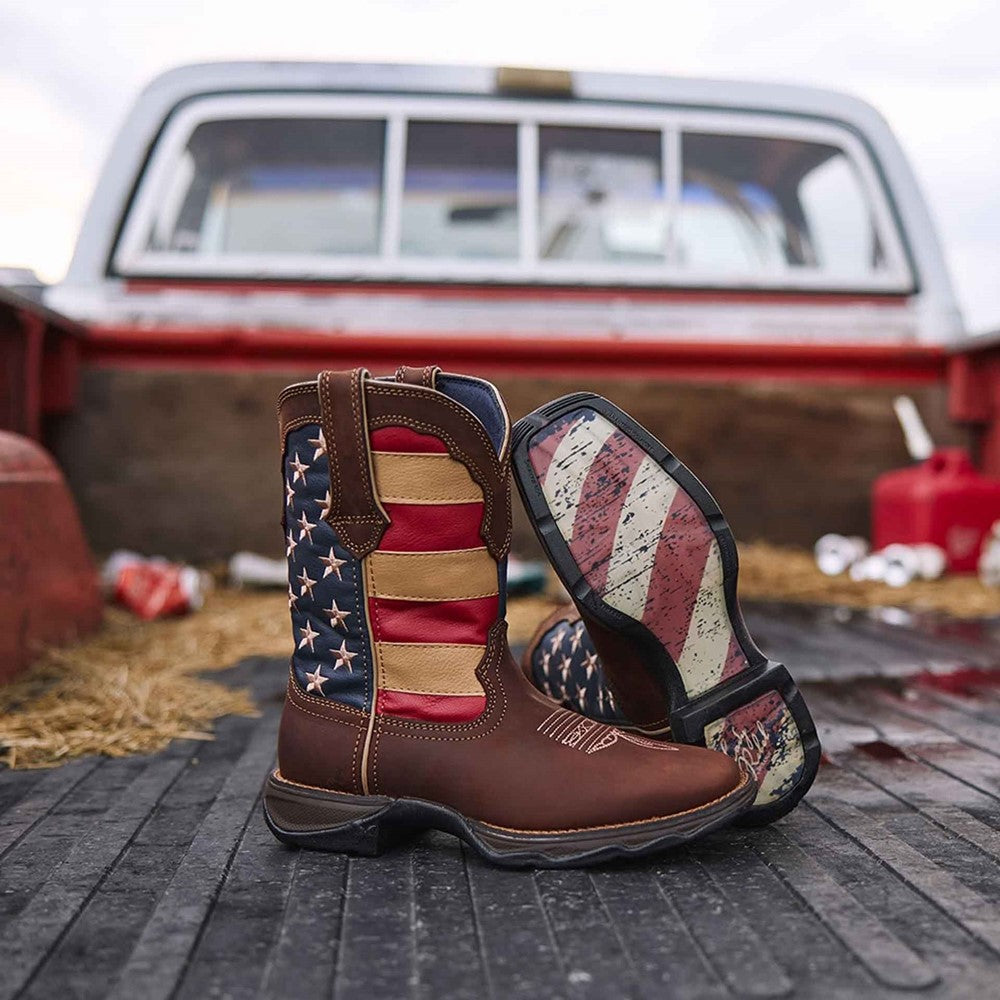 Men's Durango Rebel by Durango Patriotic Pull-On Western Flag Boot