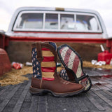 Men's Durango Rebel by Durango Patriotic Pull-On Western Flag Boot