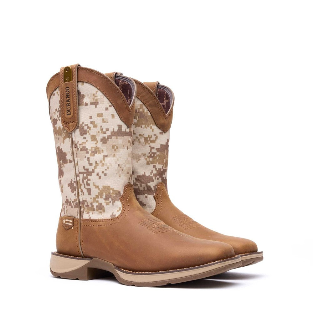 Men's Durango Rebel by Durango Desert Camo Pull-on Western Boot