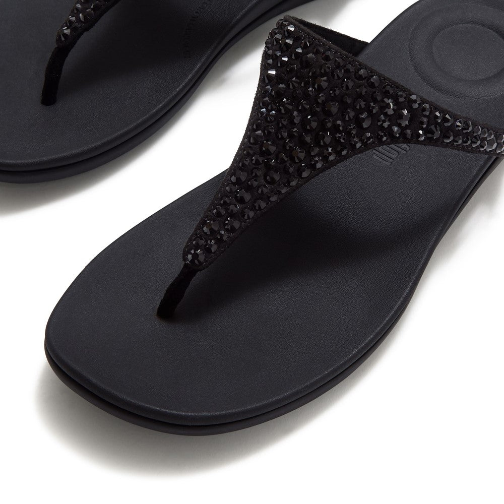 Women's Fitflop Solay Mixed-Crystal Toe Post Sandals