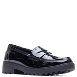 Girls' Geox J Casey G.C Smooth Leather Junior School Shoes